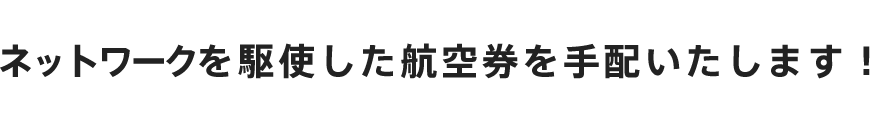 海外進出拠点数No.1 (64か国135都市219拠点（2016年6月現在））ネットワークを駆使した航空券を手配いたします！